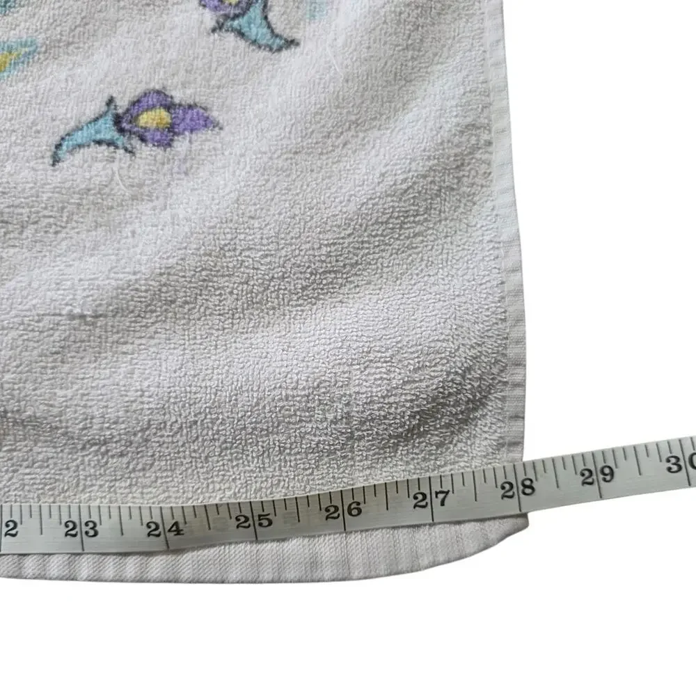 Vintage Disney Princess Jasmine Aladdin Bath Beach Towel 28x51 Purple Floral